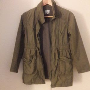Girls olive green army style jacket